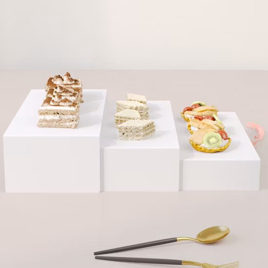 China Factory Wholesale Acrylic Food Display Risers