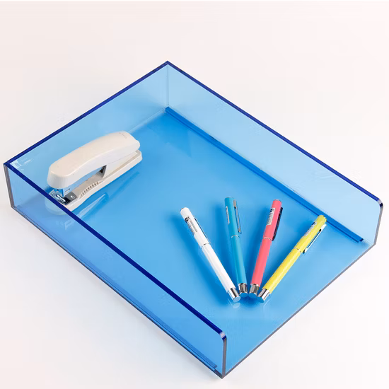 Organizer traslucido monostrato A4 per riunioni da scrivania con colori personalizzati